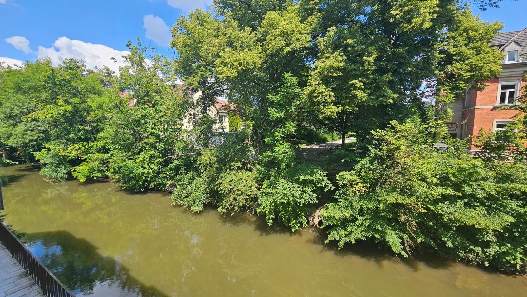 Appartement Direkt Am Fluss Coburg Bagian luar foto